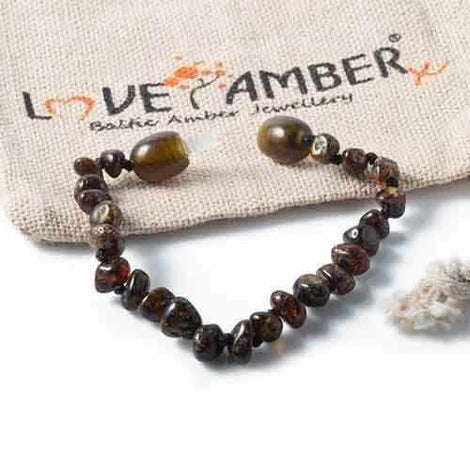 Adult Evergreen Polished Green Baltic Amber Bracelet Love Amber X