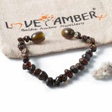 Adult Evergreen Polished Green Baltic Amber Bracelet Love Amber X