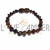 Adult Evergreen Polished Green Baltic Amber Bracelet Love Amber X