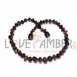 Adult Evergreen Polished Green Baltic Amber Necklace Love Amber X