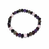 Adult Gaia Cherry Amber Amethyst Rose Quartz Labradorite Stretch Bracelet Love Amber X