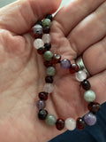 Adult Gaia Cherry Baltic Amber Amethyst Rose Quartz Labradorite Necklace Love Amber X