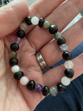 Adult Gaia Moonstone Amber Amethyst Rose Quartz Labradorite Bracelet Love Amber X