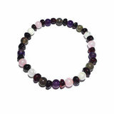 Adult Gaia Moonstone Amber Amethyst Rose Quartz Labradorite Bracelet Love Amber X