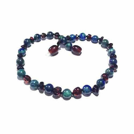 Adult Goddess Cherry Baltic Amber Chrysocolla Bracelet Love Amber X