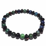 Adult Goddess Dark Cherry Baltic Amber Chrysocolla Stretch Bracelet Love Amber X