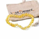 Adult Goldirocks Lemon Baltic Amber Stretch Bracelet Love Amber X
