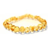 Adult Goldirocks Lemon Baltic Amber Stretch Bracelet Love Amber X