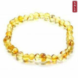 Adult Goldirocks Lemon Baltic Amber Stretch Bracelet Love Amber X