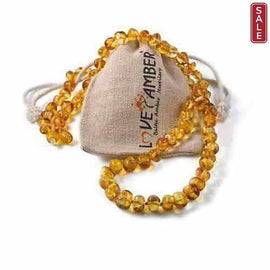 Adult Goldirocks Polished Lemon Baltic Amber Necklace Love Amber X