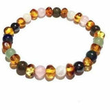 Adult Hesta Gemstones and Honey Baltic Amber Bracelet Love Amber X