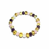 Adult Hormones Tara Moon Baltic Amber Moonstone Amethyst Rose Quartz Stretch Bracelet Love Amber X