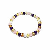 Adult Hormones Tara Moon Baltic Amber Moonstone Amethyst Rose Quartz Stretch Bracelet Love Amber X