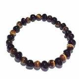 Adult Horus Gemstone and Dark Cherry Baltic Amber Stretch Bracelet Love Amber X