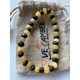 Adult Humbug Raw Black Cherry Lemon Baltic Amber Stretch Bracelet Love Amber X