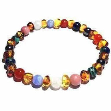 Adult Lucina Baltic Amber Pregnancy Gemstone Stretch Bracelet Love Amber X