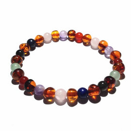 Adult Rock-A-Lullaby amber mmm mmm Amber Gemstone Stretch Bracelet Love Amber X Ltd