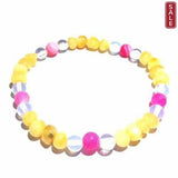 Adult Marshmallow Butterscotch Baltic Amber Pink Dragon Agate Stretch Bracelet Love Amber X