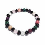 Adult Midnight Ariana Gemstones and Cherry Baltic Amber Stretch Bracelet Love Amber X