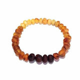 Adult Ombre Raw Rainbow Baltic Amber Stretch Bracelet Love Amber X