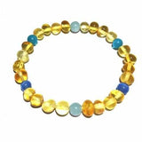 Adult Paradise Honey Baltic Amber Gemstone Stretch Bracelet Love Amber X