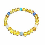 Adult Paradise Moon Honey Baltic Amber Stretch Bracelet Love Amber X
