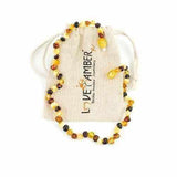 Adult Pebble Beach Polished Mixed Baltic Amber Necklace Love Amber X