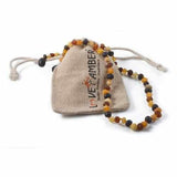 Adult Pebble Beach Polished Mixed Baltic Amber Necklace Love Amber X