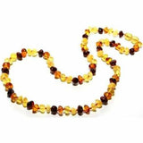 Adult Pebble Beach Polished Mixed Baltic Amber Necklace Love Amber X