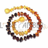 Adult Rainbow Bright Mixed Baltic Amber Anklet Love Amber X