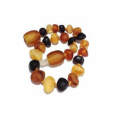 Adult Shingle Raw Mixed Baltic Amber Anklet Love Amber X