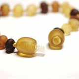 Adult Shingle Raw Mixed Baltic Amber Anklet Love Amber X