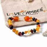 Adult Shingle Raw Mixed Baltic Amber Bracelet Love Amber X