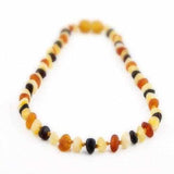 Adult Shingle Raw Unpolished Mixed Baltic Amber Necklace Love Amber X