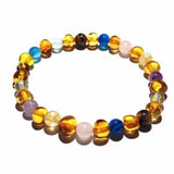 Adult Solace Amber Gemstone Stretch Anxiety Stress Bracelet Love Amber X