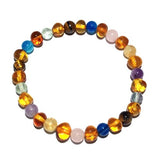 Adult Solace Amber Gemstone Stretch Anxiety Stress Bracelet Love Amber X