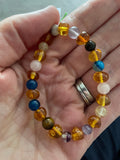 Adult Solace Amber Gemstone Stretch Anxiety Stress Bracelet Love Amber X