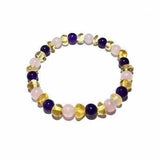 Adult Tara Honey Baltic Amber Gemstone Stretch Bracelet Love Amber X