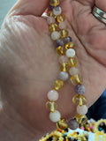 Adult Tara Moon Amber Moonstone Amethyst Rose Quartz Necklace Love Amber X