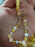 Adult Tara Moon Amber Moonstone Amethyst Rose Quartz Necklace Love Amber X