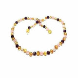 Adult Tara Moon Baltic Amber Moonstone Amethyst Rose Quartz Bracelet Love Amber X