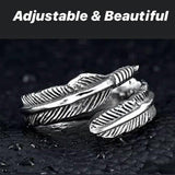 Angel Feather 925 Sterling Silver Wrap Ring | Vintage Style Genuine | Memorial Death Bereavement Love Amber X Ltd Baltic Amber Jewellery and Silicone Teething Necklaces