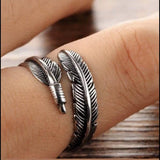 Angel Feather 925 Sterling Silver Wrap Ring | Vintage Style Genuine | Memorial Death Bereavement Love Amber X Ltd Baltic Amber Jewellery and Silicone Teething Necklaces