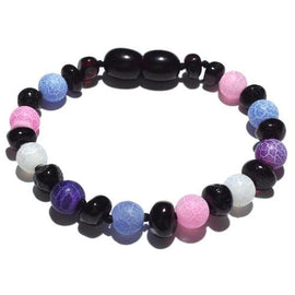Child All Sorts Pink Purple Agate Cherry Baltic Amber Anklet Bracelet Love Amber X