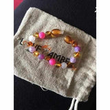 Child Amelie Pink Purple Agate Honey Baltic Amber Anklet Bracelet Love Amber X