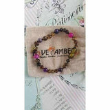 Child Anna Amethyst Purple Pink Agate Green Baltic Amber Anklet Bracelet Love Amber X
