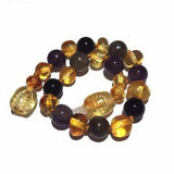 Child Aria Amethyst Labradorite Onyx and Lemon Baltic Amber Anklet Bracelet Love Amber X