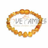 Child Bees Knees Raw Honey Baltic Amber Anklet Bracelet Love Amber X