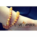 Child Bees Knees Raw Honey Baltic Amber Anklet Bracelet Love Amber X