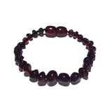 Child Blackforest Polished Dark Cherry Baltic Amber Anklet Bracelet Love Amber X